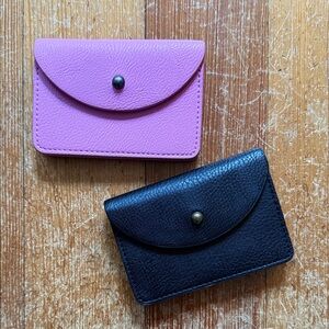 Universal Threads Leather Snap Closure Small Compact Card Wallets